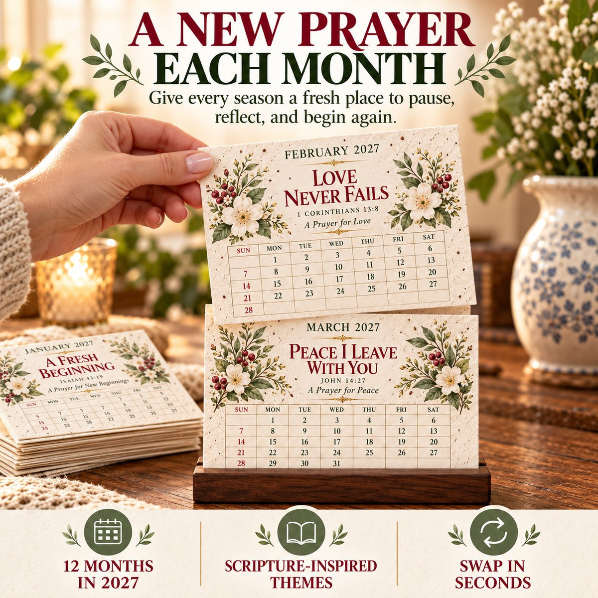 ⏳ Last Day 49% OFF – 🌱 2027 Prayers That Bloom Plantable Prayer Calendar