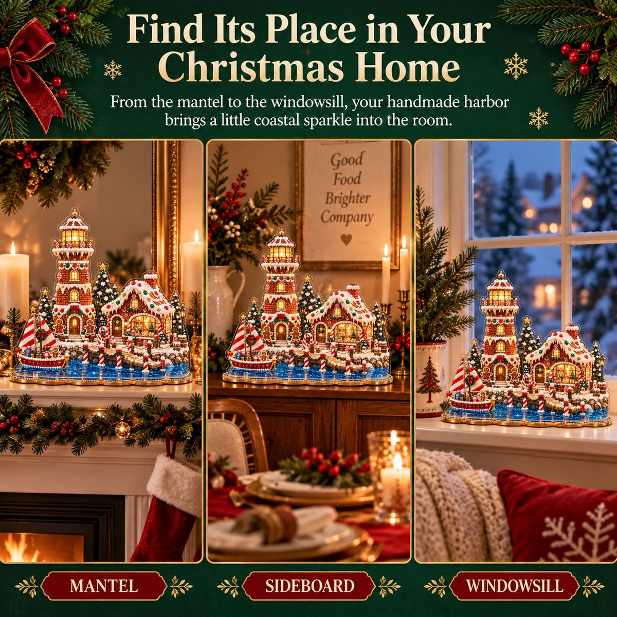 🎄 LAST DAY 49% OFF – Premium 2D Pearl Christmas Lighthouse Diamond Painting Art Kit