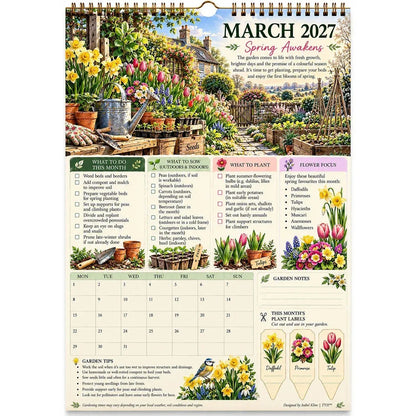 🌿2027 Four Seasons Gardening Calendar & Monthly Planner