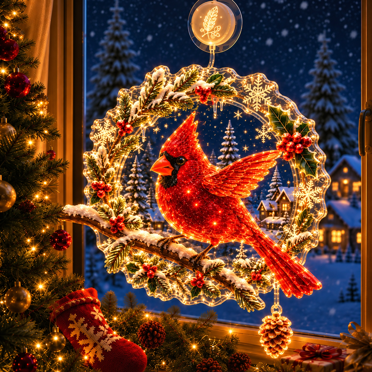 🎄Lighted Christmas Window Decoration with Suction Cup