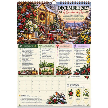 🌿2027 Four Seasons Gardening Calendar & Monthly Planner