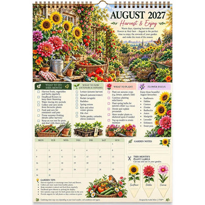 🌿2027 Four Seasons Gardening Calendar & Monthly Planner