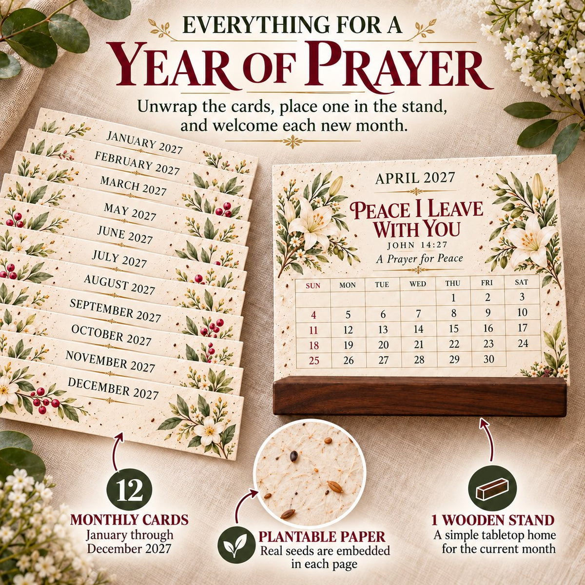 ⏳ Last Day 49% OFF – 🌱 2027 Prayers That Bloom Plantable Prayer Calendar