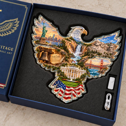 🦅American Heritage Lighted Eagle Wall Art ✨