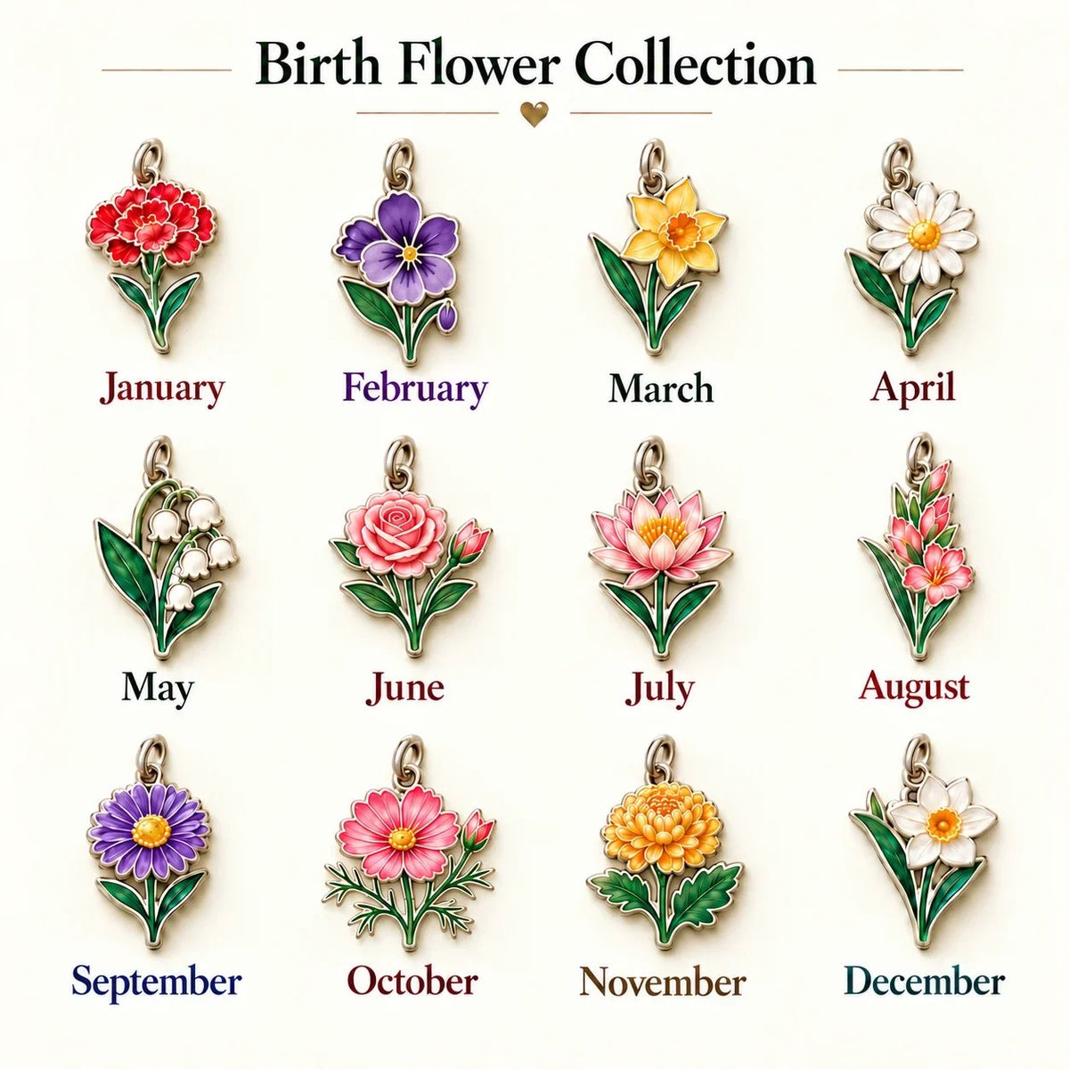 🔥Last Day Only$13.99👼 Always By Your Side: Birth Month Angel & Flower Keychain + Keepsake Card 🌸
