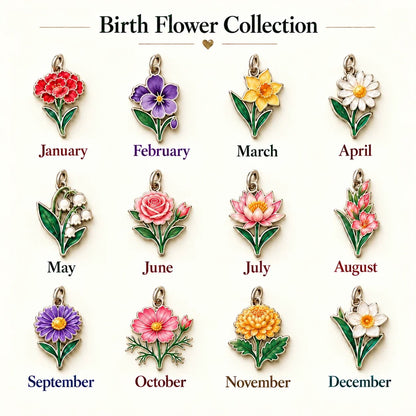 🔥Last Day Only$13.99👼 Always By Your Side: Birth Month Angel & Flower Keychain + Keepsake Card 🌸